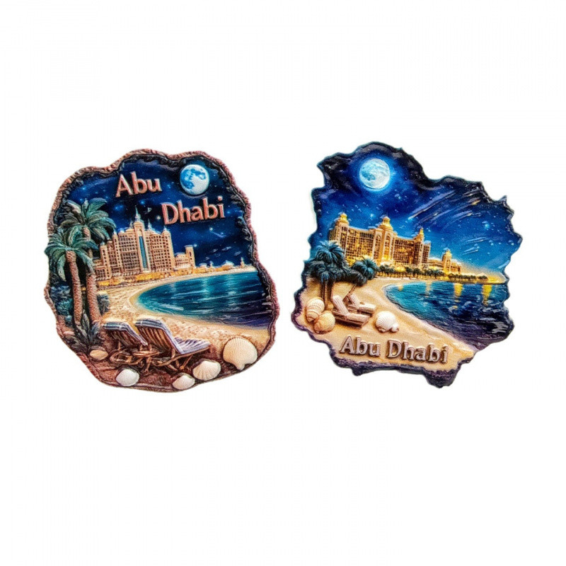 United Arkyure Abu Dhabi Thành Phố Xây Dựng Tủ Lạnh Dán Nhà Sáng Tạo Nhãn Dán Từ Tính Lưu Niệm Quà L
