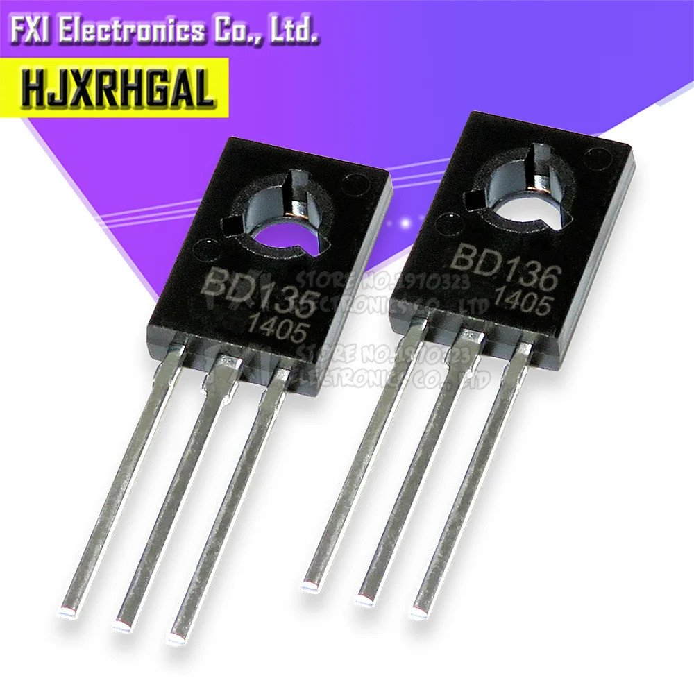 10 CÁI BD135 BD136 BD138 BD131 BD132 BD137 BD139 BD140 TO-126 NPN Power Triode Transistor mới và