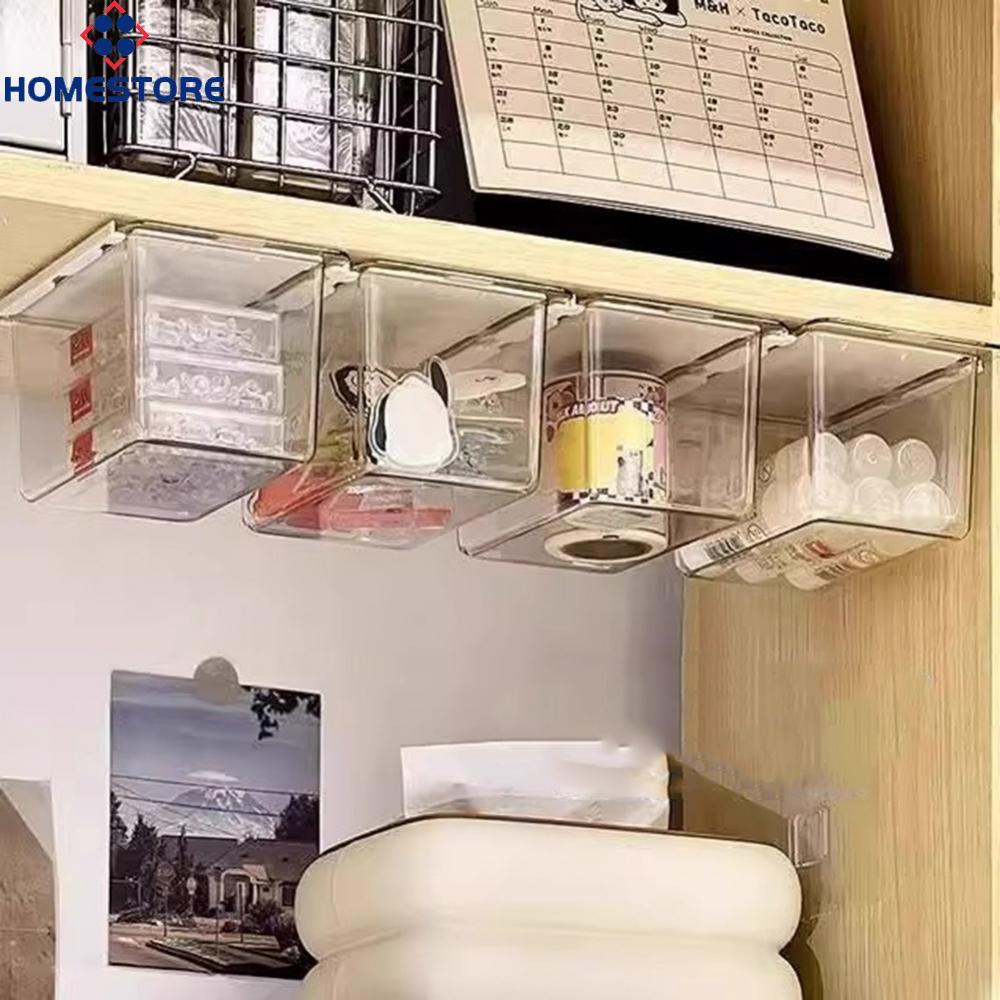 [Homestore]Clear Organizer Box Quick Setup No Tools Heavy-duty Construction For Cosmetics