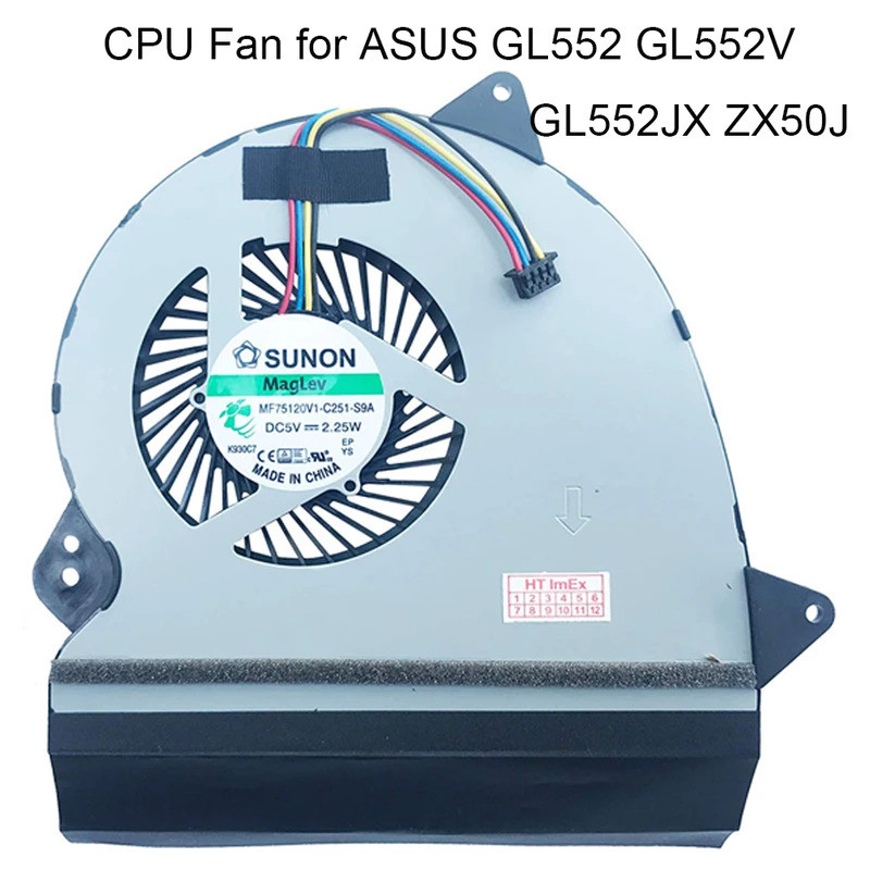 FZComputer Quạt Làm Mát Laptop CPU Quạt Làm Mát Cho ASUS ROG Strix GL552 GL552J GL552V GL552JX GL552