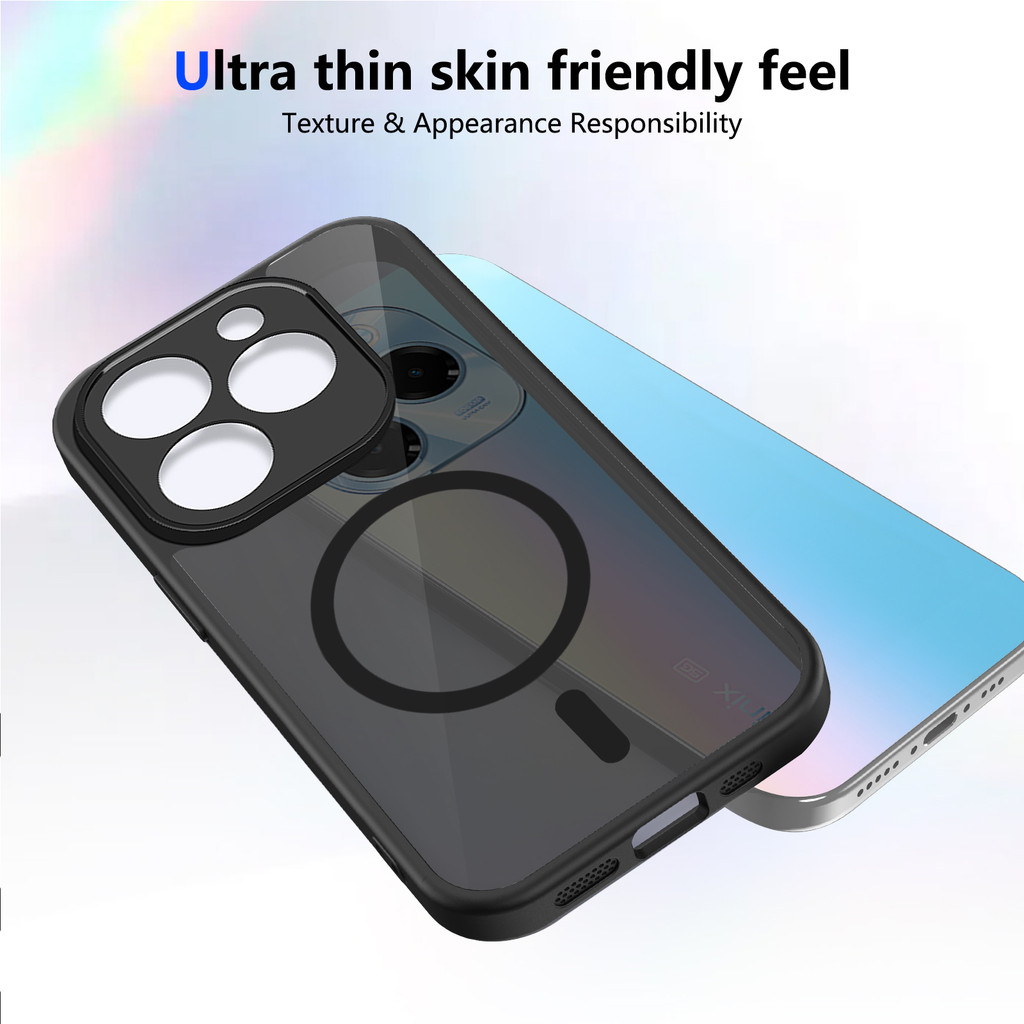 Infinix Hot 40i Vỏ hấp dẫn từ tính màu đen mờ cho Infinix Hot 40i Vỏ điện thoại
