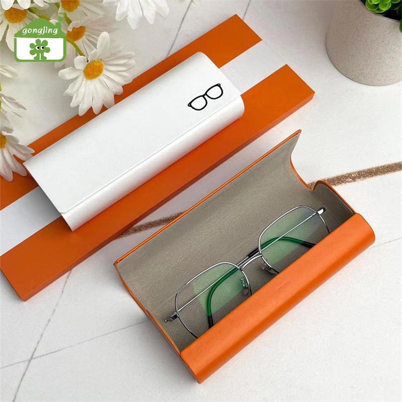 [Gong] Hộp Kính Mắt Nam Nữ Retro Cận Thị Kính Nhỏ Tươi Sinh Viên Di Động Kính Chống Áp Lực Trường Hợ
