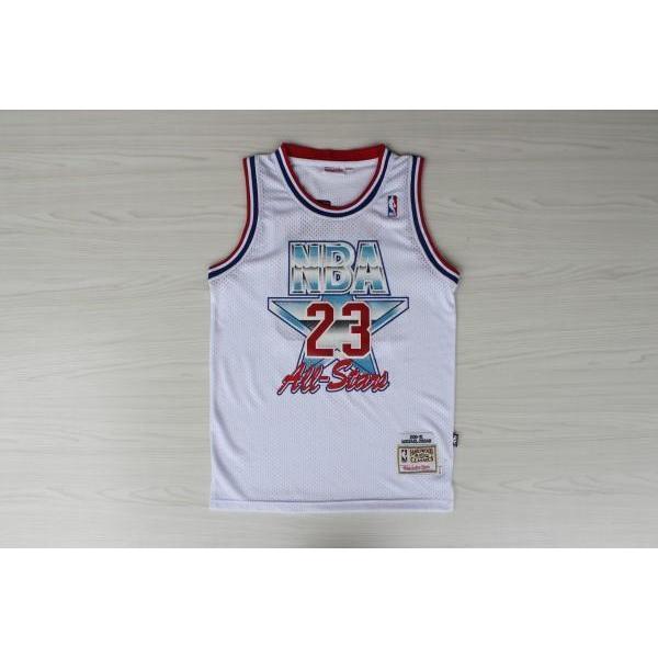 Không. Áo bóng rổ 23 Jordan 1993 ALL-STAR Jersey 92-93 ALL STAR Trắng