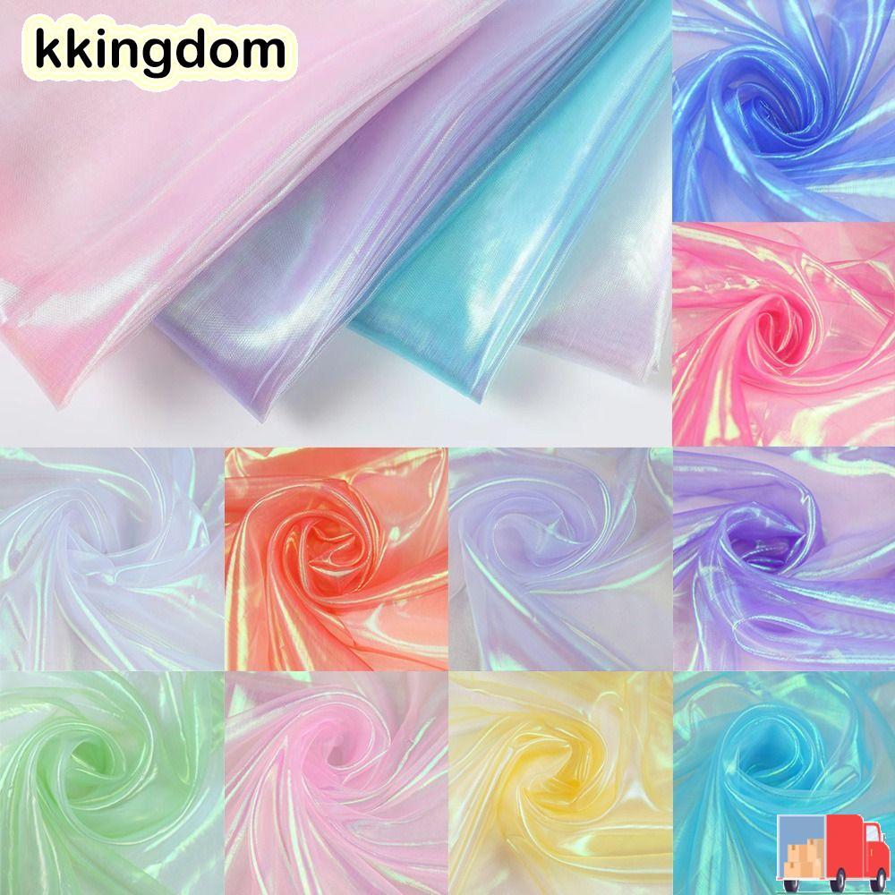 KKINGDOM Organza Vải, Vải tuyn Laser Mỏng Trong Suốt, Trang Trí Vải Tulle Sáng Bóng Organza Váy Vải 