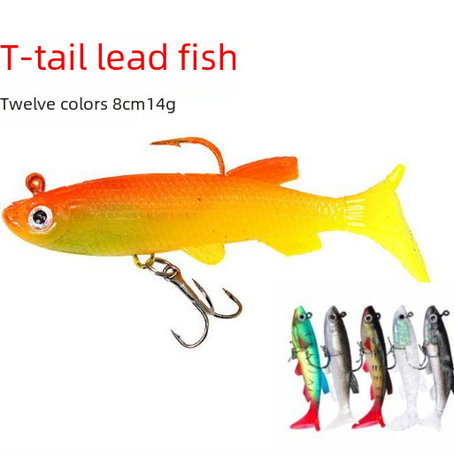 Mồi Câu Cá, Mồi Bionic, Mồi Giả, Móc Đôi, Mồi Mềm T-Tail, Bionic Nhân Tạo Luy