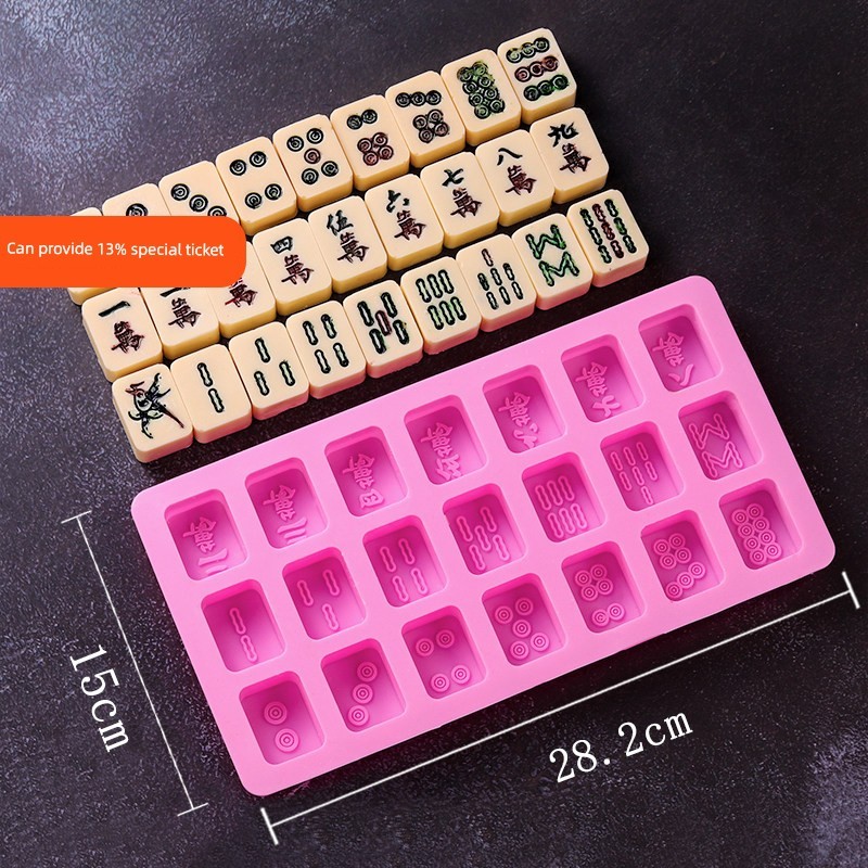 khuôn bánh khọt máy đánh kem muối Silicone 13 Yao Xi lanh Douyin Net Red Mahjong Khuôn