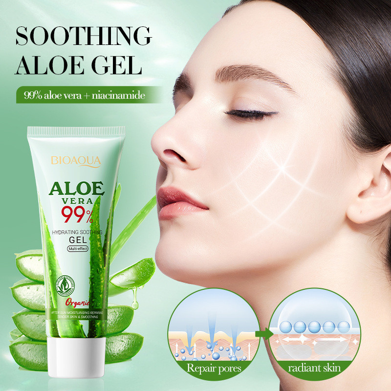 [Hàng có sẵn] All English Aloe vera Gel BIOAOUA Hydrating Soothing Aloe vera Gel Aloe vera Da trẻ hó