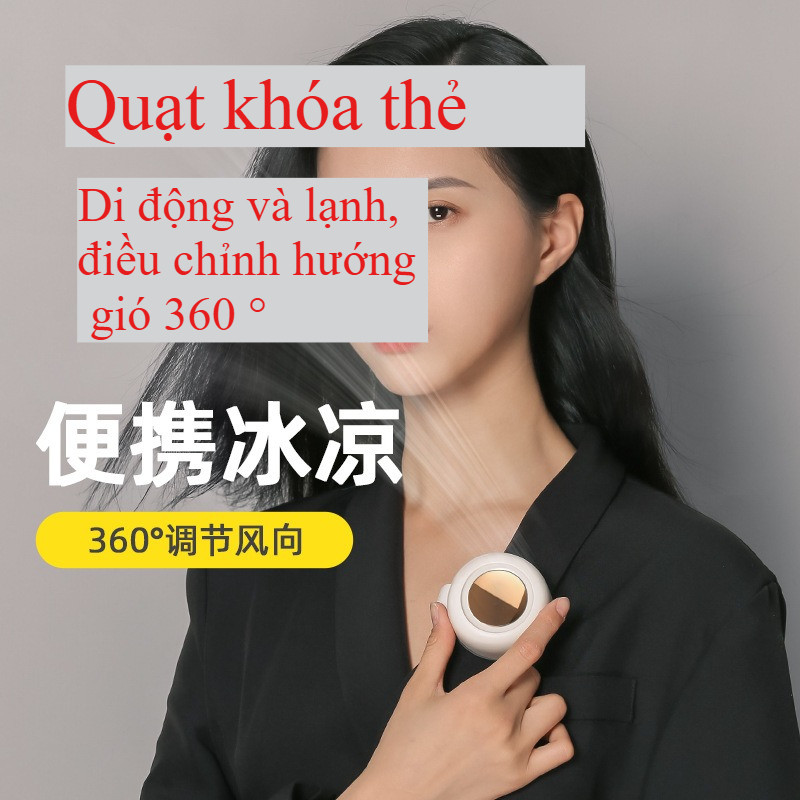 Usb Khóa Quạt Nhỏ Kẹp Quạt Cổ Treo Eo Quạt Di Động Nhỏ lốc