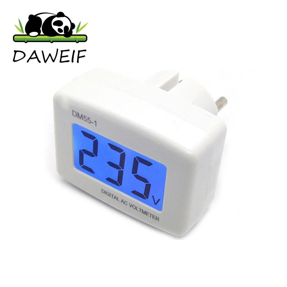 DAWEIF Máy kiểm tra điện áp ổ cắm DAWEIF DM55-1 cho thiết bị gia dụng EU / US Plug Volt Meter