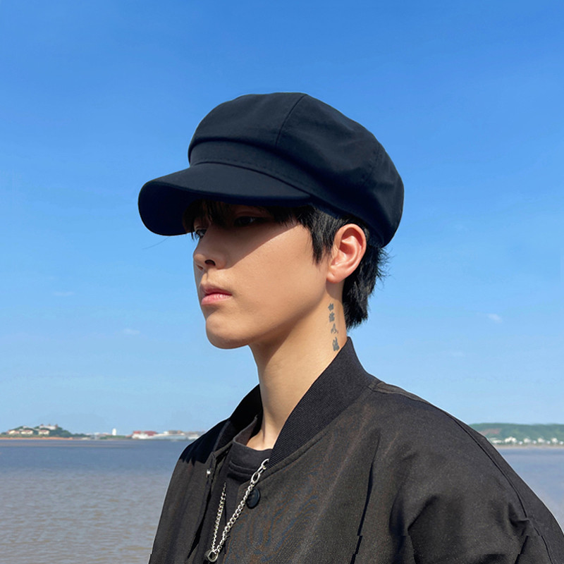 Popular~Men's Korean-style trendy beret, spring and autumn octagonal cap, men's artistic British new