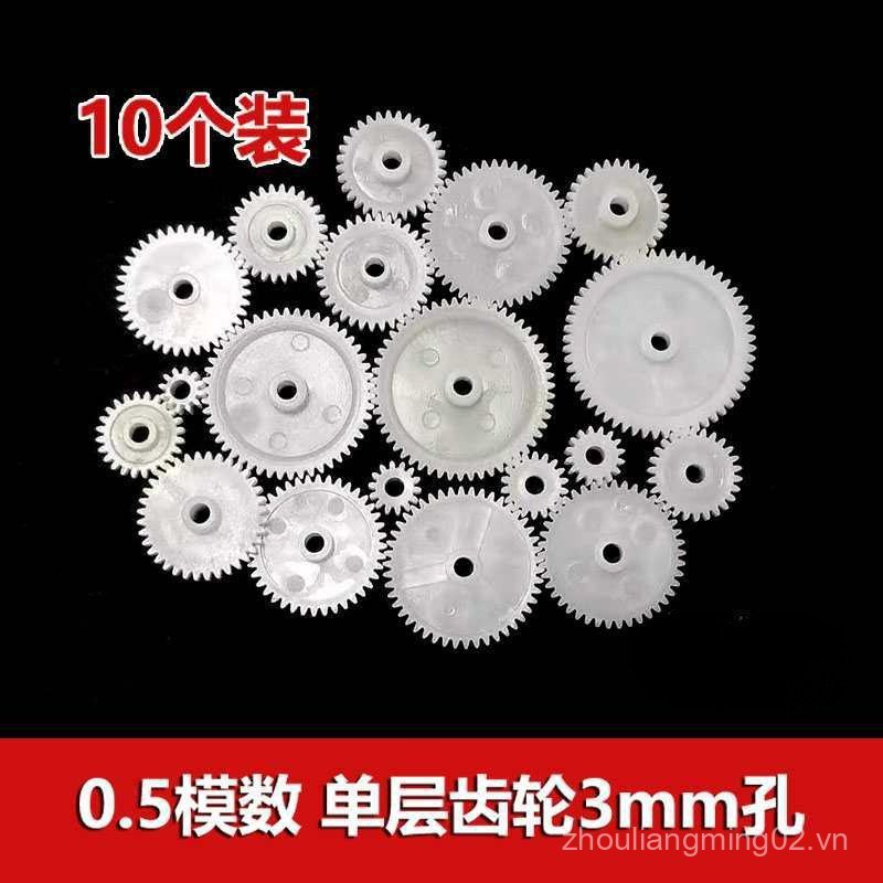 0,5 Mô-đun Bánh Răng Nhựa Lớn Đầy Đủ Một Lớp Bánh Răng Bánh Răng Tấm 3 Mm Lỗ Đĩa Thẳng Răng 12-56 Ră