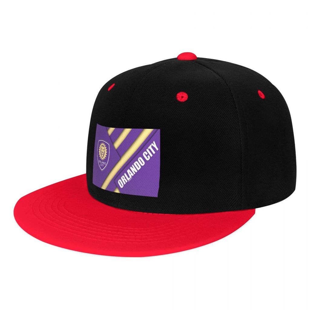 Mũ bóng chày Orlando City SC logo, vành phẳng, phù hợp cả nam và nữ, chống nắng, style hip-hop