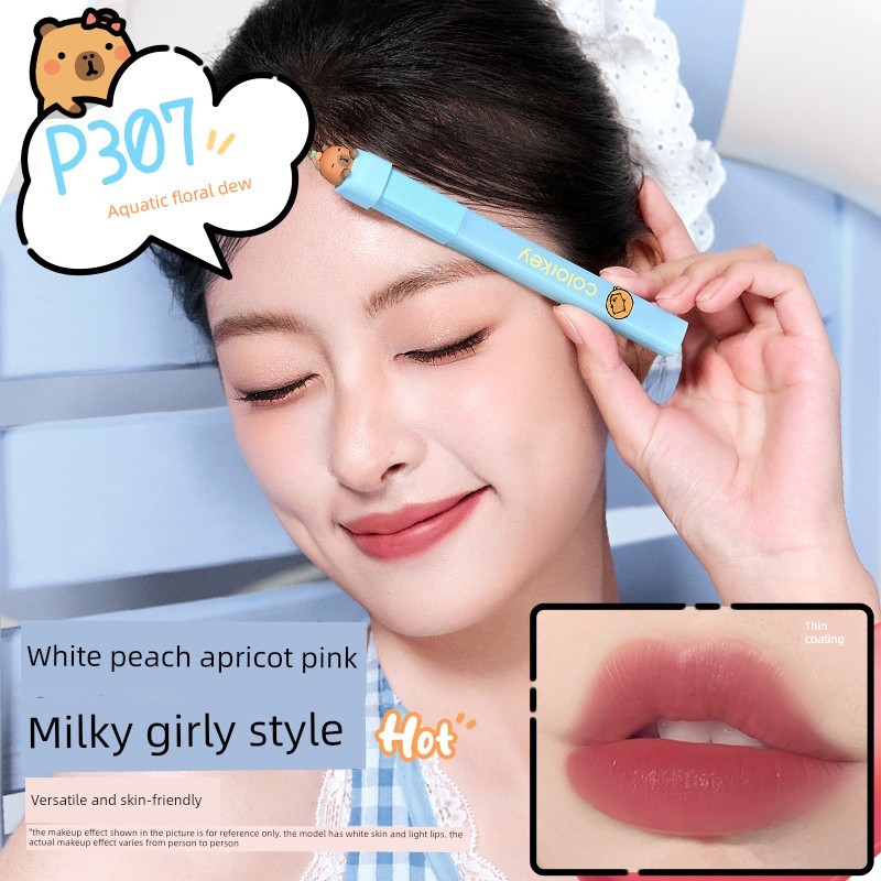 son bóng son bóng chính hãng Colorkey Colorkey Kapibara P307 Son Bóng R353 Son Bóng B360 Không Dễ Dí