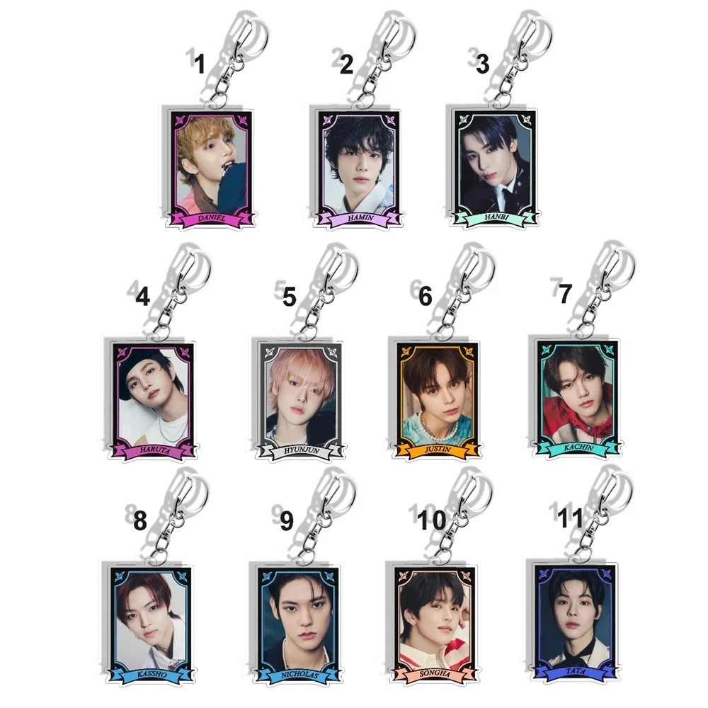 Móc khóa PICKUS Kpop Mica Acrylic Daniel Hamin Hanbi Haruta Kachin Kassho Nicholas phụ kiện treo túi
