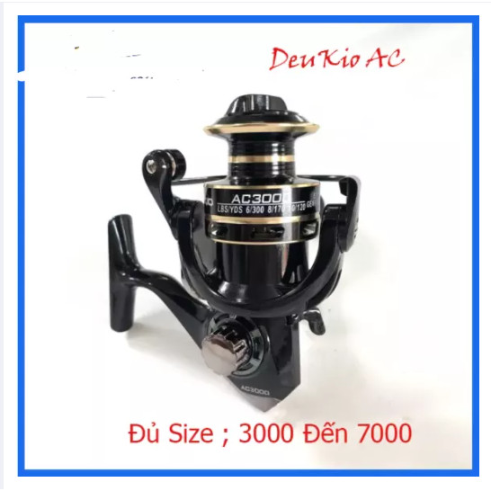 Máy Câu Cá AC DeuKio, chuẩn hộp máy deukio AC Đủ Size Từ 3000 Đến 7000