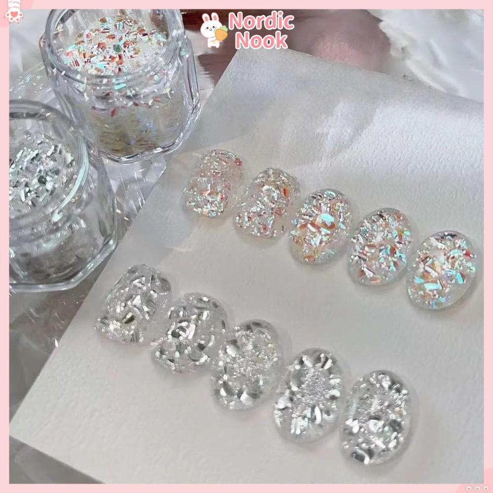 【 Giao hàng từ Việt Nam 】 NORDICNOOK Nail Art Sequins, Glitter Nail Art DIY Flash Nail Art, Blinking