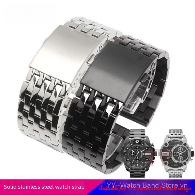 Dây đeo đồng hồ liên kết thép kim loại thời trang 24 / 26 / 28mm, Dây đeo cổ tay có thể điều chỉnh c