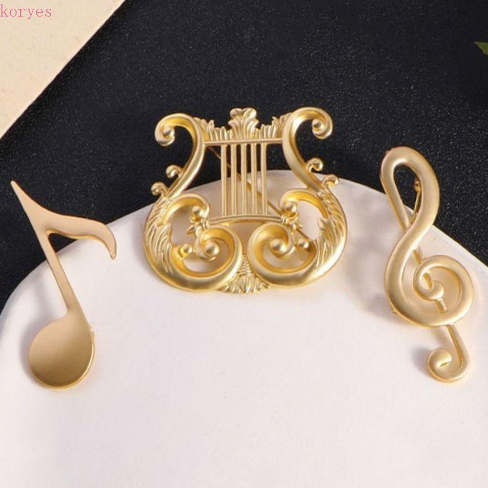 Koryes Eighth Note Pin Hợp Kim, Trâm Ba Lô Thời Trang Âm Nhạc
