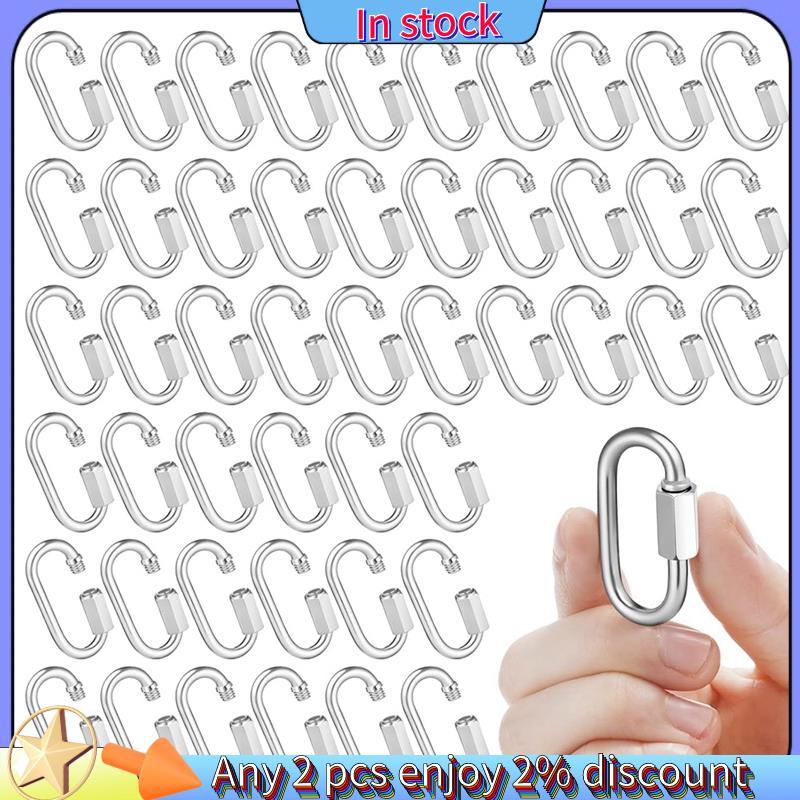 Còn hàng-Stainless Steel Quick Chain Link Chain Link D Shape Locking Chain Hooks