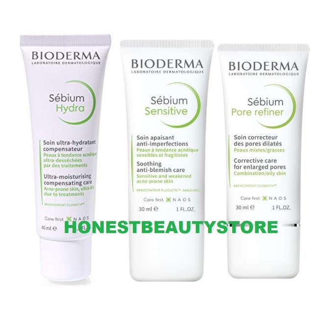Bioderma Sebium Hydra / Máy lọc lỗ chân lông / Nhạy cảm / Thảm / Kerato + - Kem dưỡng ẩm Bioderma Sé