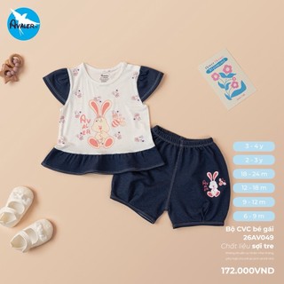 Bộ Avaler cộc tay mềm mát bé gái
