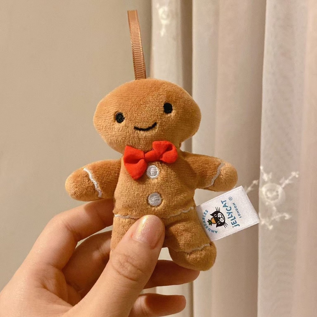 Christmas Festive Gingerbread Ruby Plush Doll Pendant Gift