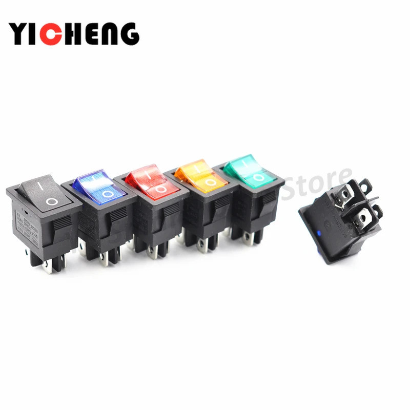 FZ5 Chiếc thuyền chuyển đổi KCD1-104 4 feet 2 tập tin có đèn Công tắc nguồn Rocker 15 * 21MM 4pin Có