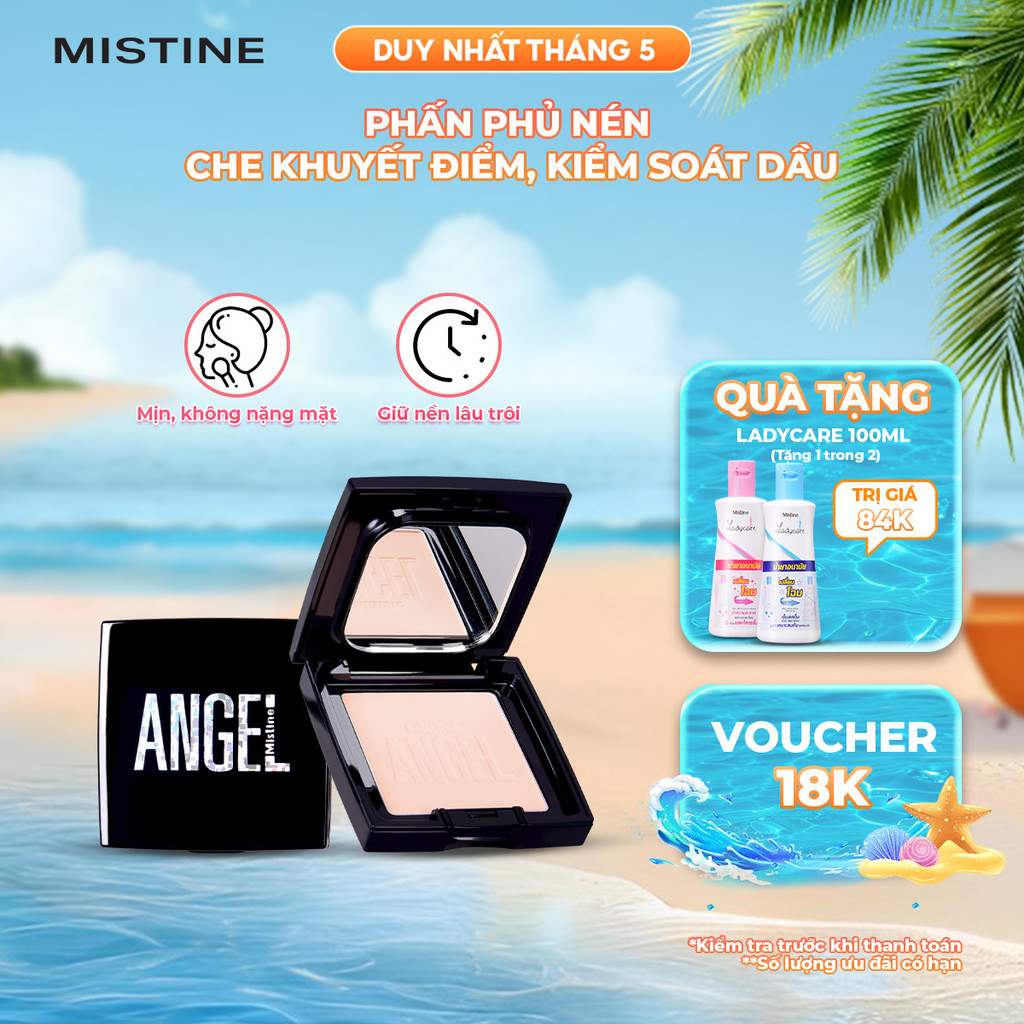 Phấn phủ kiềm dầu, che khuyết điểm Mistine Angel Aura BB Powder 10g