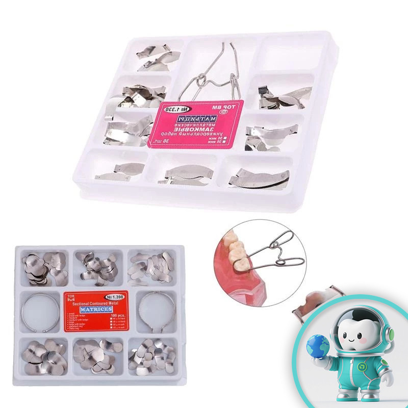 No.1.398 Matrix Band Tofflemire Restorative Tool Universal Matrix Bands Thiết bị phòng thí nghiệm