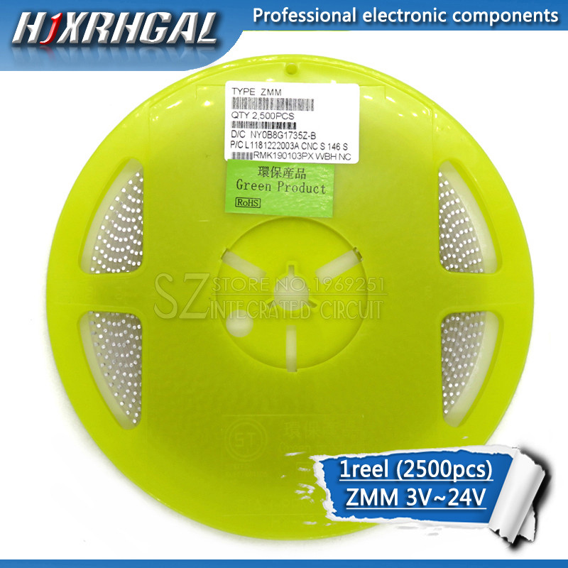 2500 CÁI 1 / 2W Zener diode ZMM 8V2 10V 12 15V 16V 18V 3V3 3V9 4V7 5V1 7V5 20V 24V mới và HJXRHGAL