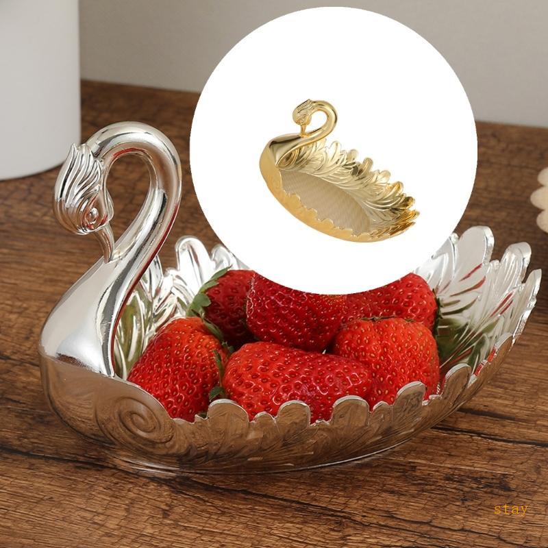 Ở Hiện Đại Cygnet Shape Nut Đĩa Trái Cây Kẹo Đĩa Mạ Điện Trang Trí Nhà Hàng
