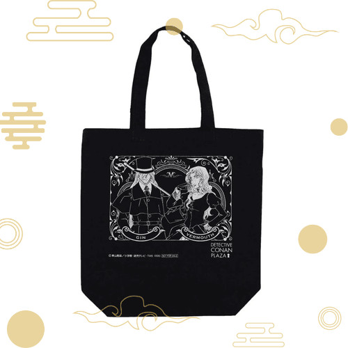 【Trực tiếp từ Nhật Bản】Cặp tote BLACK chính hãng giới hạn 名探偵コナン Plaza Gin & Vermouth