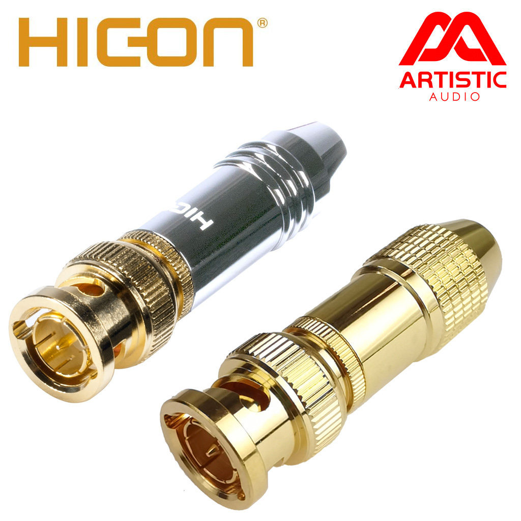 Đầu nối đồng hồ HIFI mạ vàng Sommer Hicon BNC của Đức 75 Euro 24K