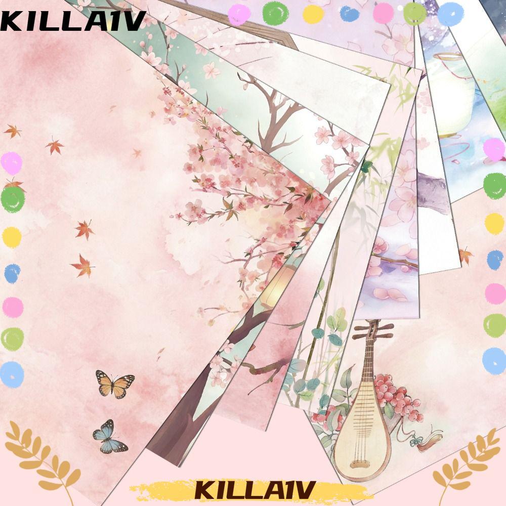 KILLA1V 60 tờ Giấy Origami, Giấy thủ công in hoa hai mặt phong cách Trung Quốc, Giấy gấp phong cảnh 