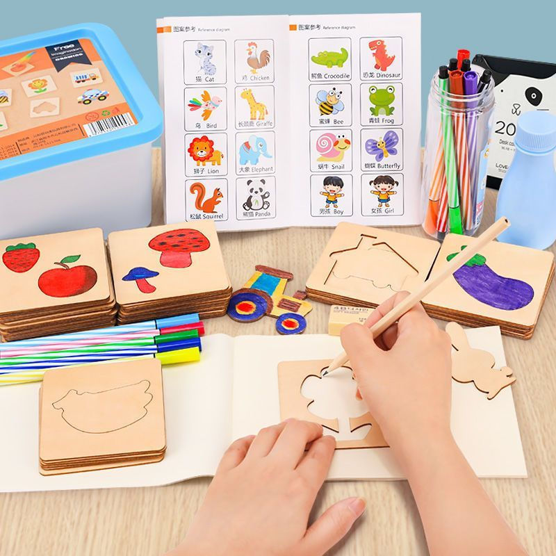 JUA Children's Drawing Set Tools for Kindergarten and Elementary School Students Beginner Doodle Pai