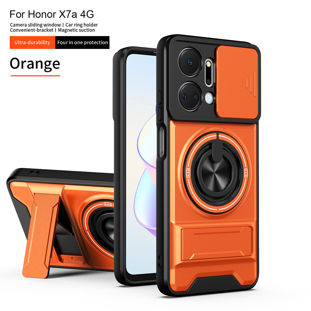 Dành Cho Honor X7a Ốp Lưng Honor X7a Bao Honor X7A Ốp Lưng Magsafe Từ Gấp Giá Đỡ Giáp Quân Sự Bảo Vệ