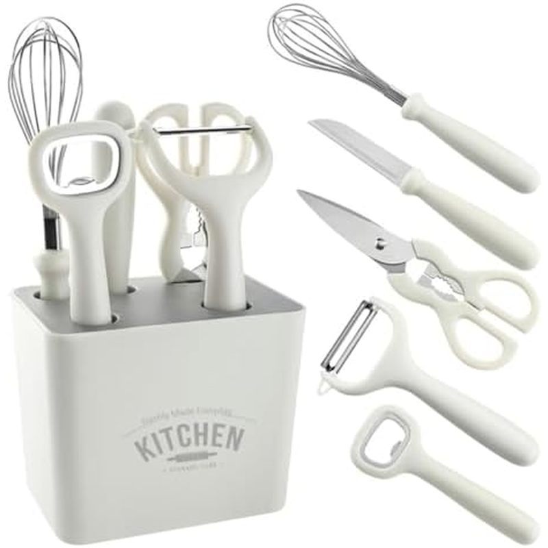 Multi Functional Kitchen Small Tool Set, 6-piece Set with Storage Stand, Fruit Food Tool Combination