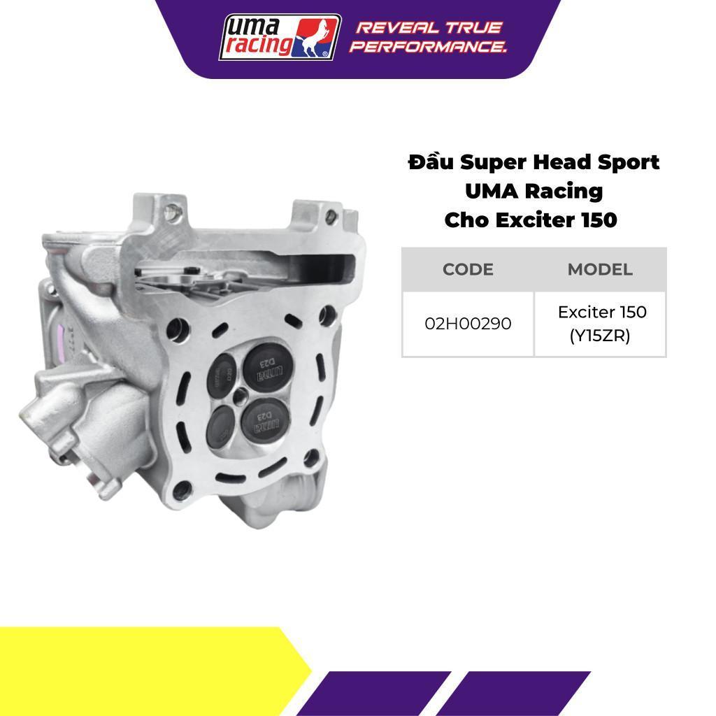 Đầu Super Head Sport UMA Racing Cho Exciter 150 (Y15ZR) – Kèm 4 Xupap ====