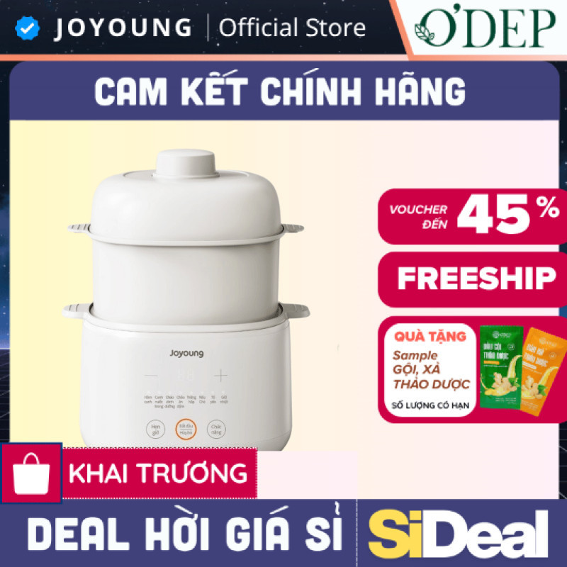 Nồi nấu chậm Joyoung JSC-107 (1L 1 thố sứ) / JSC-187 (1.8L 3 thố sứ) - SIDEAL SIL