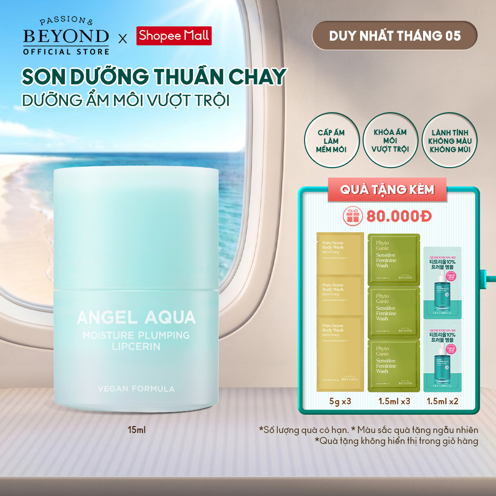 [Beyond Official]Son dưỡng môi thuần chay Beyond Angel Aqua Moisture Plumping Lipcerin 15ml
