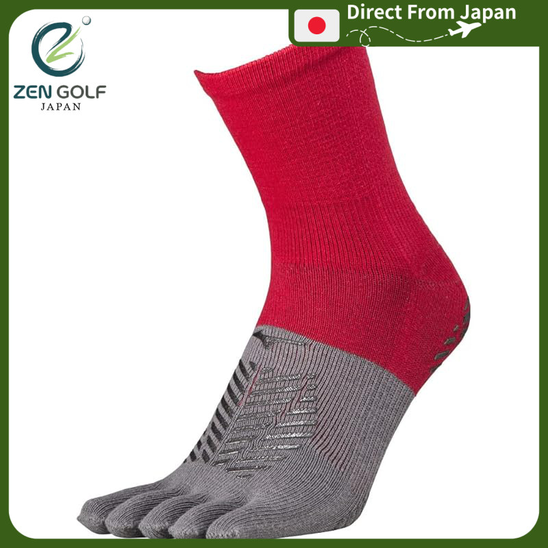 [Mizuno] Soccerwear Zero Glide Short Socks 5 Toes Grip P2MX2510 Chinese Red 25.0-27.0 cm