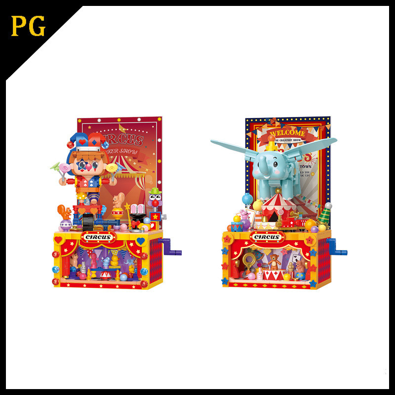 Khối Xây Dựng 21326-21327mini Hạt Xiếc Chú Hề Voi Giáo Dục Đồ Chơi Lắp Ráp 5.11