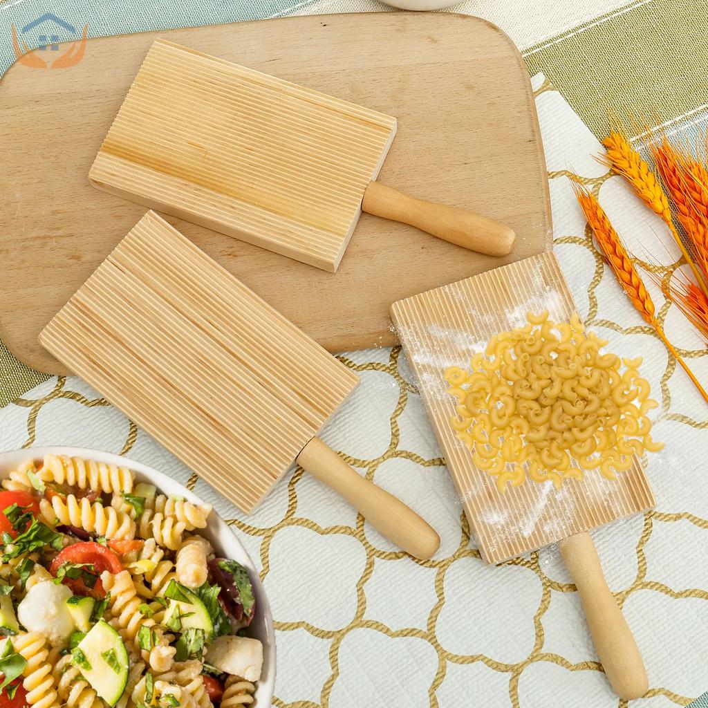 3 Bảng Cavatelli Pasta Gỗ Bảng Gnocchi Với Họa Tiết Ridged Gnocchi Cán Bảng Có Tay Cầm Cho Macaroni 