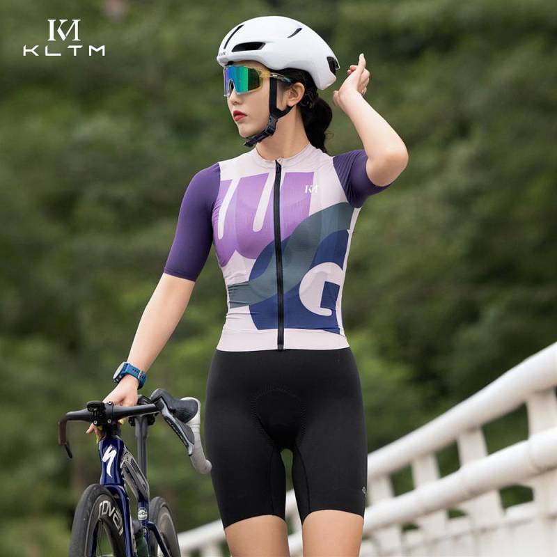 Women's Short-Sleeve Cycling Clothes Breathable Top Cycling Clothes Slim Fit Slimming hjAt