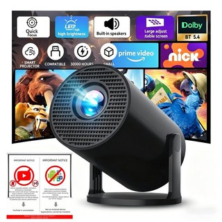 Máy chiếu mini di động M5 hỗ trợ độ phân giải 1080P màn hình có dây máy chiếu rạp chiếu phim gia đình, âm thanh đa năng.