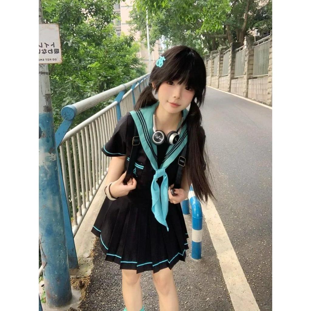 Bộ Ba Mảnh Aomoto Sơn JK Thủy Thủ Phù Hợp Với Trường Nhật Bản Thủy Thủ Phù Hợp Với JK Váy Đồng Phục 