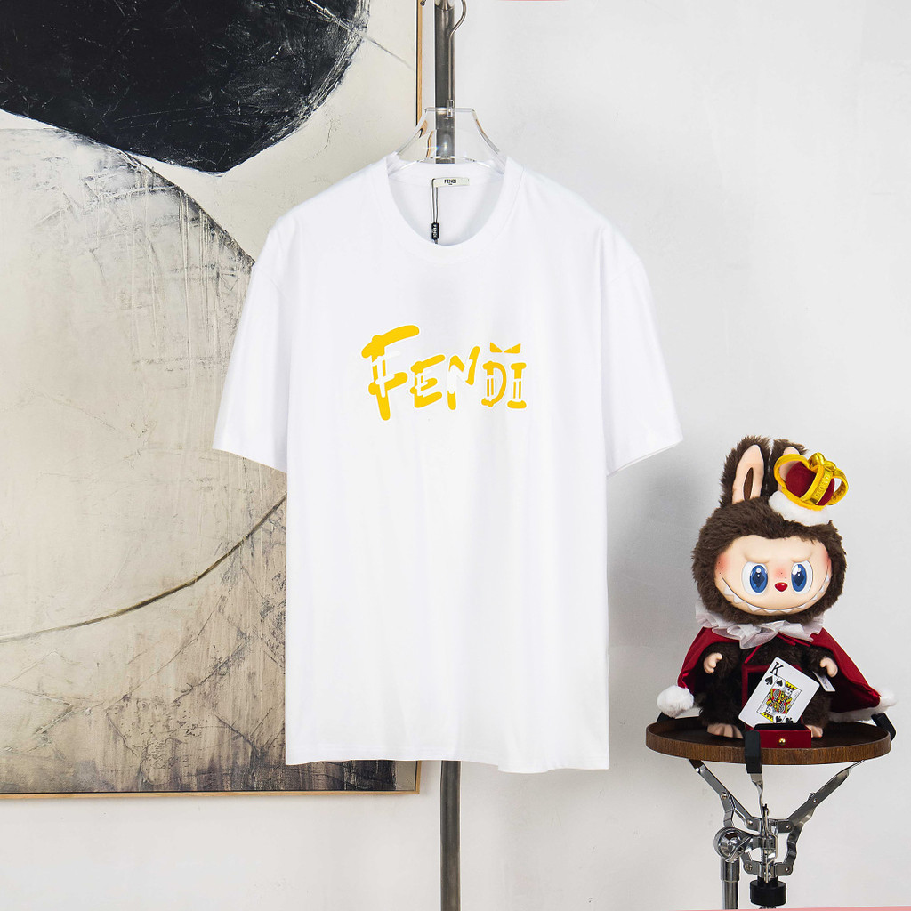 Fendi / Fendi 2026 Phong Cách Mới Nam Nữ Áo Thun In Hình Áo Thun Tay Ngắn Áo Thun Thường Ngày Áo Thu