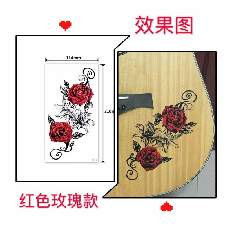 TikTok Bảng Đàn Guitar Dán Đề Can Phim Influencer Acoustic Guitar Panel Graffiti Đề Can Trang Trí Độ