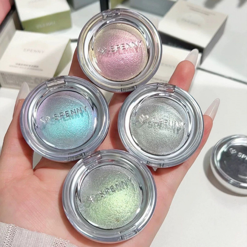 Bột Nướng Spenny Đơn Sắc Phấn Mắt Tấm Nổ Matt Brightens Mắt Xanh Điểm Nổi Bật Ngọc Trai Tự Nhiên Ba 