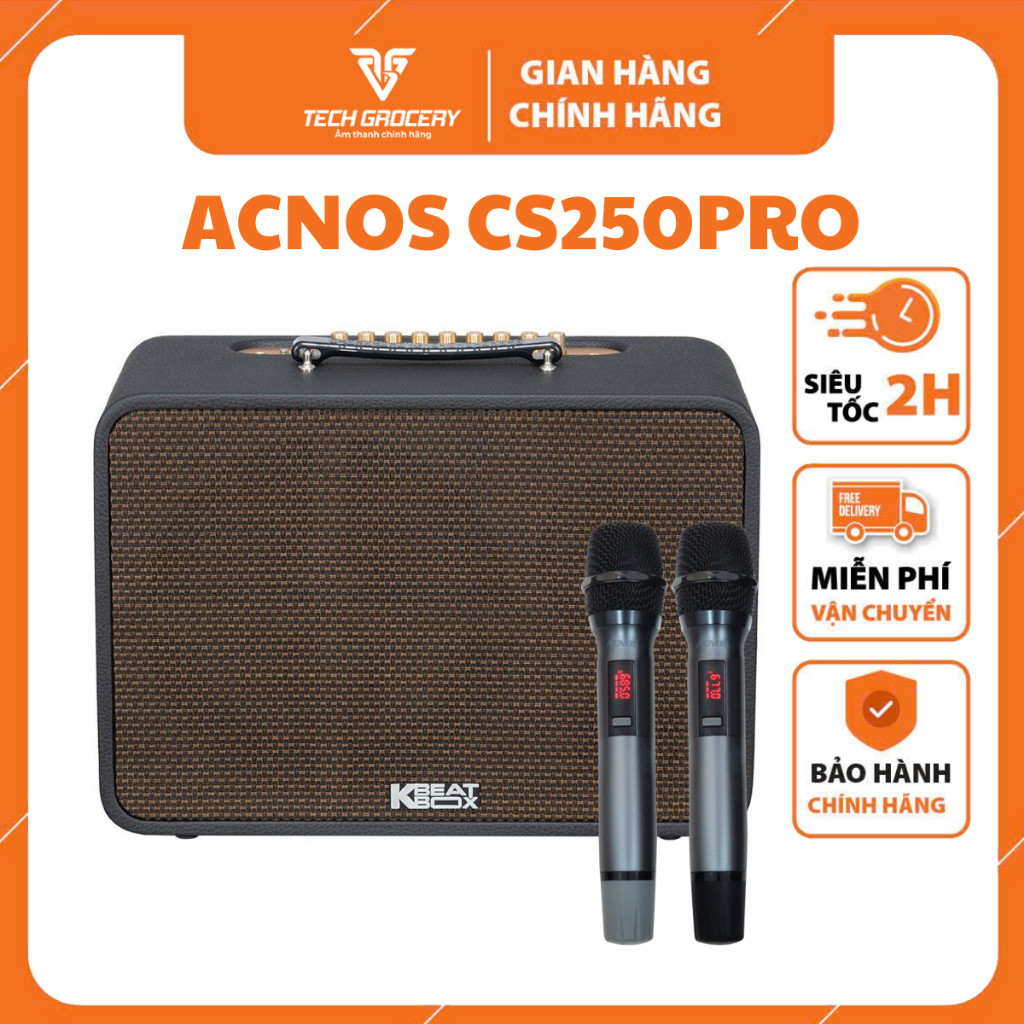 [ACNOS CS250PRO] Loa karaoke ACNOS CS250PRO Công suất ra 80W (RMS) / 400W (PMPO) - Bảo Hành Chính Hã
